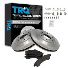 Front Premium Posi Ceramic Disc Brake Pads & Rotor Set  (CD882, AX55069)