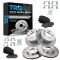02-06 Toyota Camry LE Front & Rear Premium Posi Ceramic Brake Pad & Rotor Kit