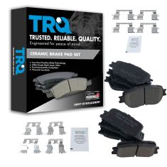 02-06 Toyota Camry VIN J Front & Rear Premium Posi Ceramic Brake Pad Set