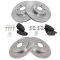 2009-10 Toyota Matrix; Vibe 2WD 1.8L; 09-10 Corolla XRS Front & Rear Ceramic Brake Pad Kit