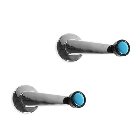 1979-94 GM Truck SUV Blk & Chrome Window Crank Handle PAIR