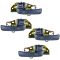 92-96 Toyota Camry Exterior & Blue Inside Door Handle & Bezel (Set of 12)