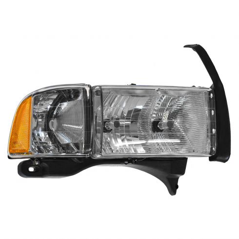 How To Install Replace Headlight Dodge Ram Truck 98-02 ... 98 dodge pickup headlight wiring 
