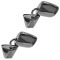 1978-96 Chevy GMC Van Stainless Manual Mirror PAIR