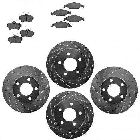 Ford f-250 99-04 brake rotors drilled slotted #7