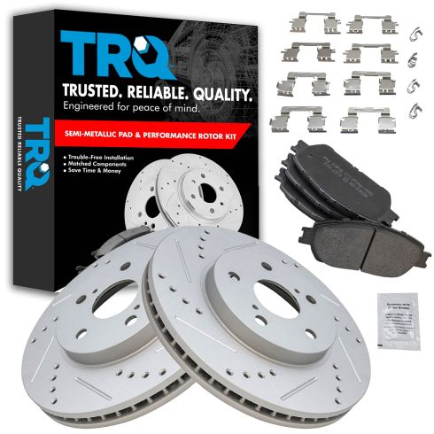 Toyota Lexus Multifit Front Premium Posi Semi Metallic Brake Pad & Performance Rotor Kit