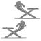 84-88 Toyota PU Truck Man Window Reg w/o vnt PAIR